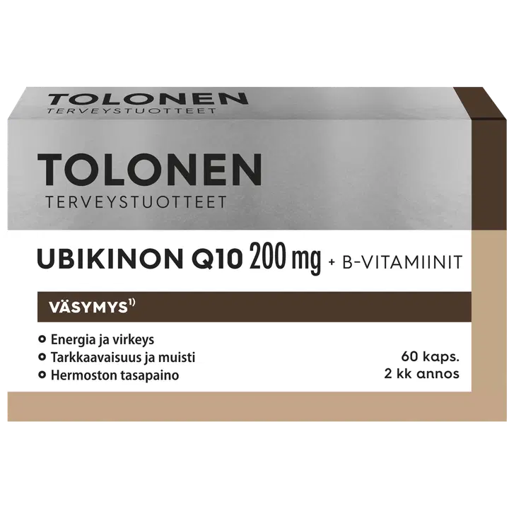 Tolonen Ubikinon Q10 200mg +B-vitamiinit 60kaps