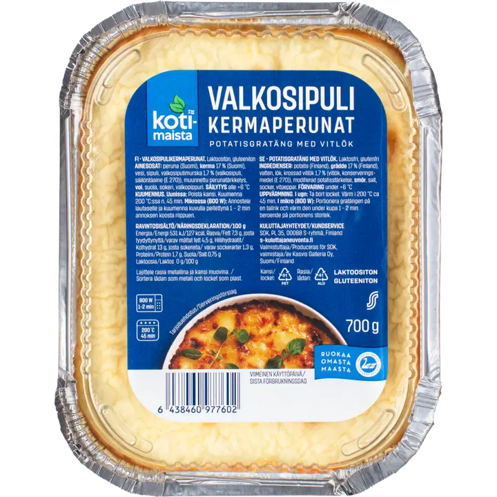 Kotimaista Valkosipulikermaperunat 700g laktoositon gluteeniton