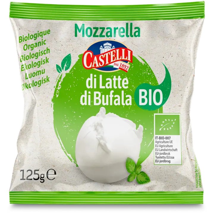 Castelli Mozzarella di bufala Campana D.O.P. Luomu 125 g