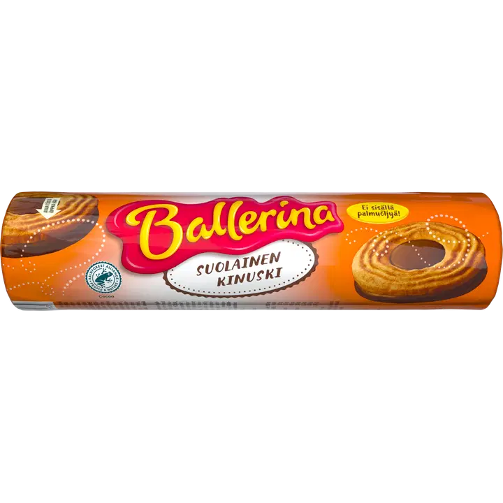 Kantolan Ballerina suolainen kinuski täytekeksi 190g