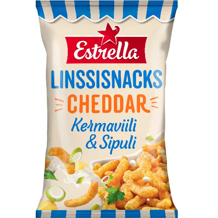 Estrella Linssisnacks Kermaviili & Sipuli 125g