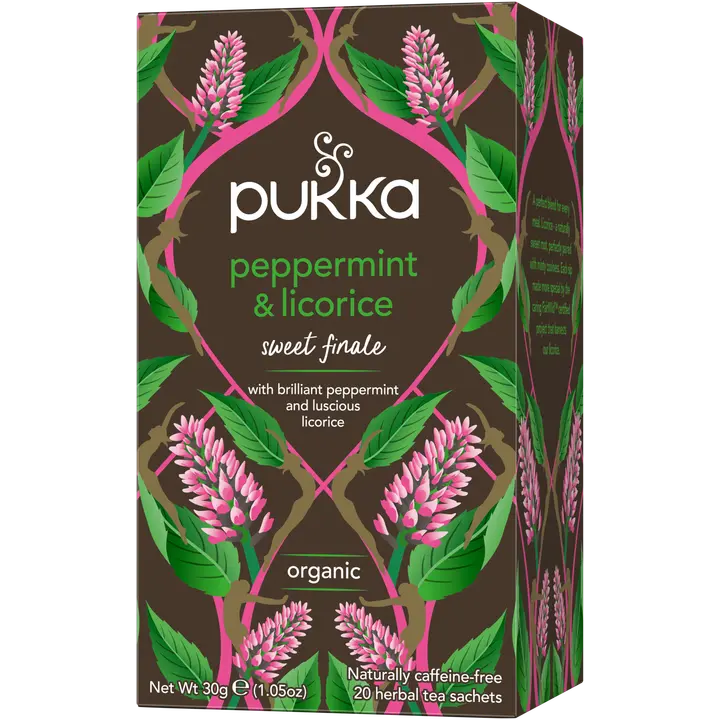 Pukka Yrttitee Peppermint & Licorice 20p