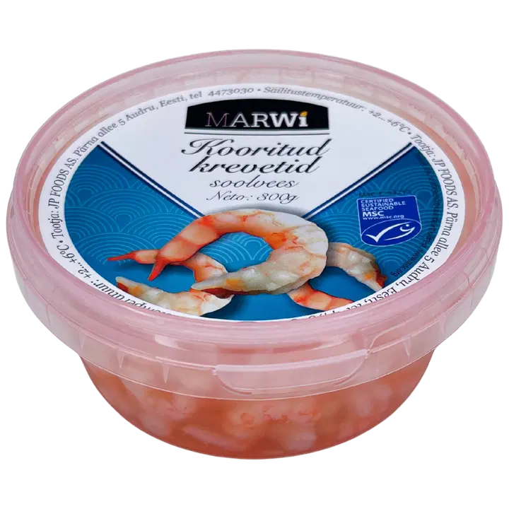 Marwi Kooritud Krevetid Soolvees 300G