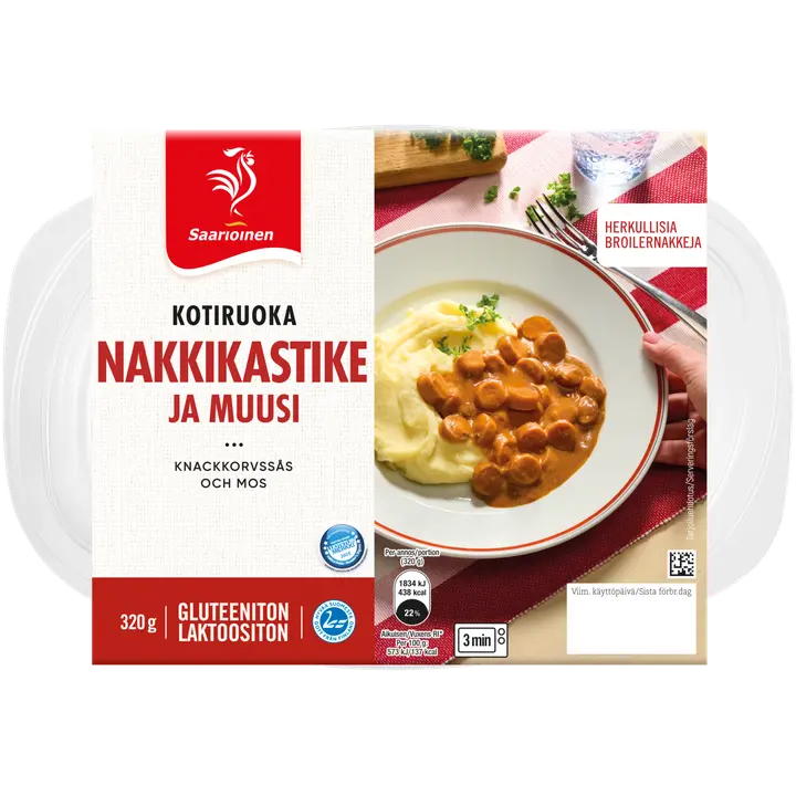 Saarioinen Nakkikastike ja muusi 320 g