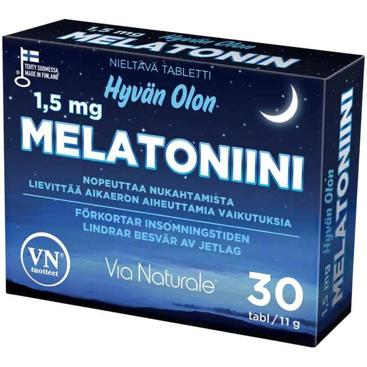 Hyvän Olon Melatoniini 1,5 mg 30 tabl Via Naturale