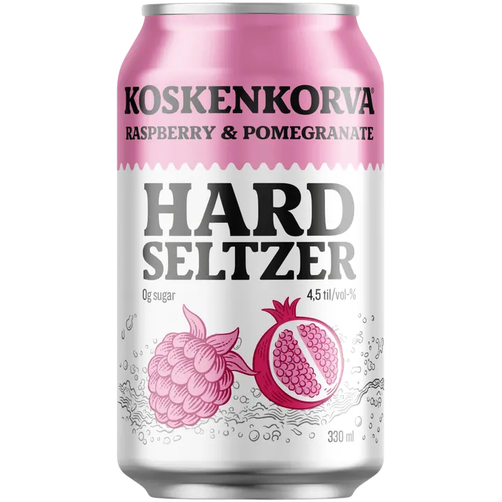 Koskenkorva Hard Seltzer Raspberry-Pomegranate 4,5 33cl CAN