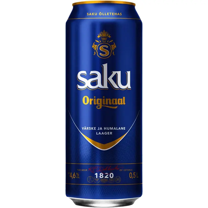 Saku lager olut 4,6 til-% tölkki 0,5 L