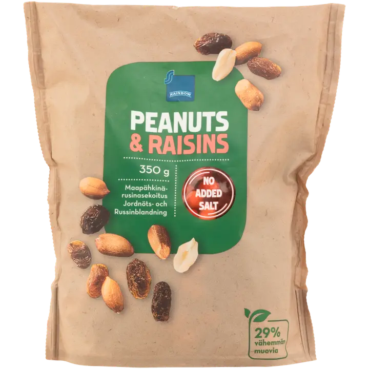 Rainbow maapähkinä-rusinasekoitus 350 g