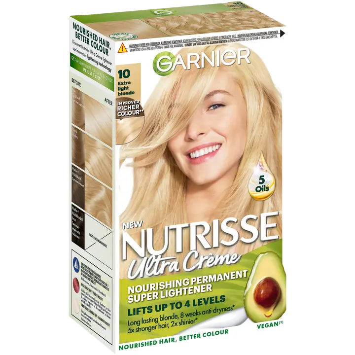 Garnier Nutrisse Ultra Creme 10.0 Extra Ligfht Blonde Erittäin Kirkas vaalea kestoväri 1kpl