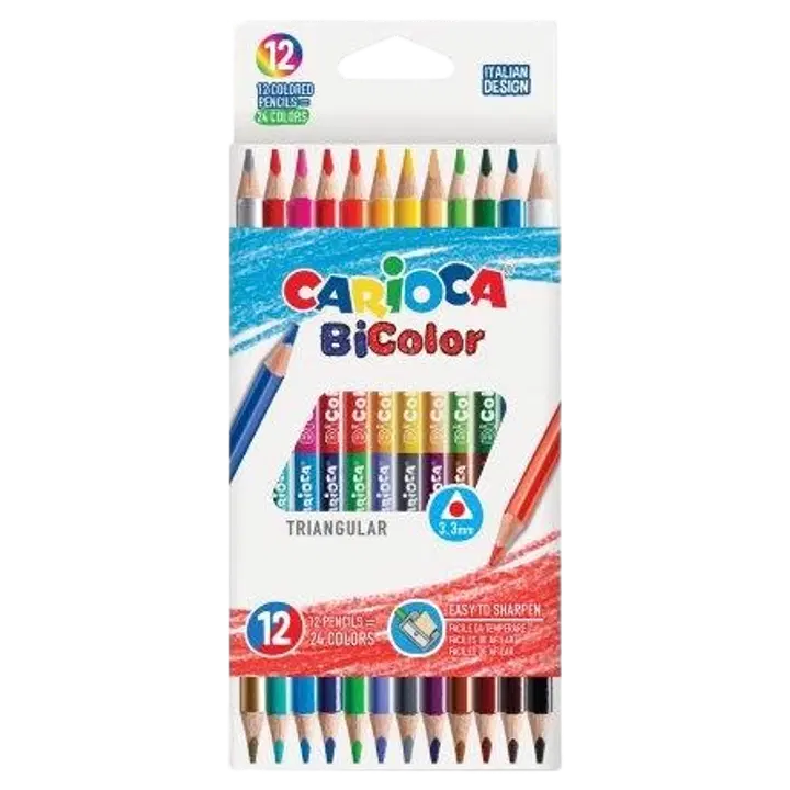 Värvipliiatsid bicolor , 12 tk=24 värvi,