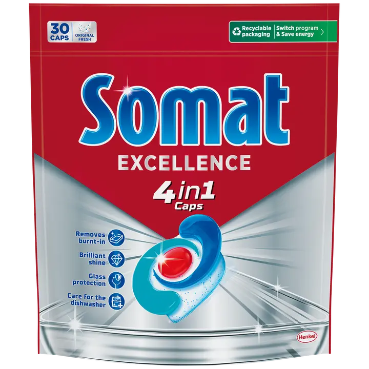 Nõudepesumasina kapslid Somat Excellence 4in1 30tk