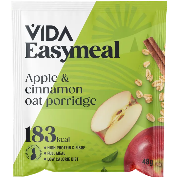 Vida Easy Meal ateria-aines omena-kaneli-kaurapuuro 48 g