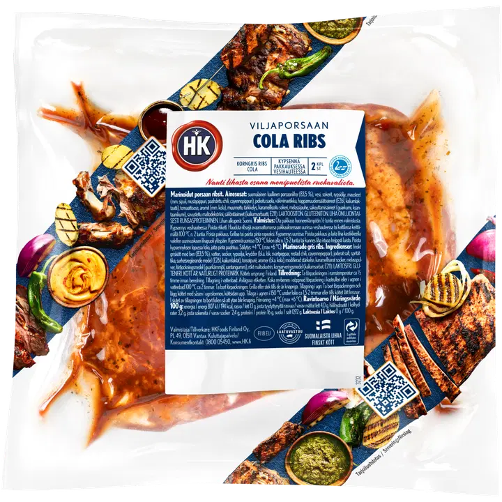 HK Viljaporsaan ribs Cola n600g