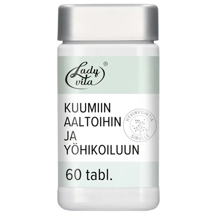 Ladyvita Menoplus Puna-apila-humala-vitamiinitabletti 60 tabl/38g