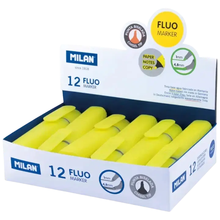 Helestusmarker milan fluo, lćµigat ots 1-4,8 mm - kollane
