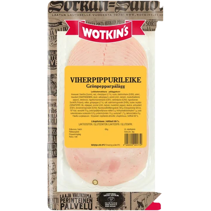 Wotkin´s 150g Viherpippurileike leikkelemakkara