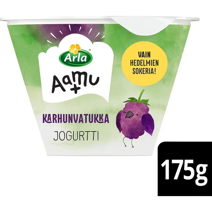 Arla Aamu+ AB Karhunvatukkajogurtti 175g laktoositon