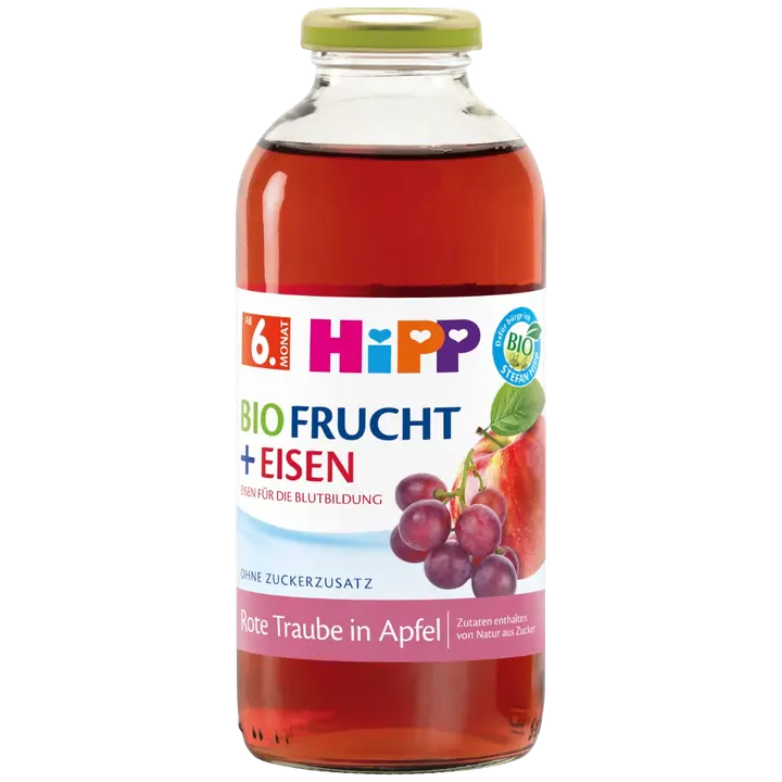 HiPP Õuna-,punase viinamarja-ja arooninektar C-vitamiini ja rauaga ÖKO al 6k 500ml