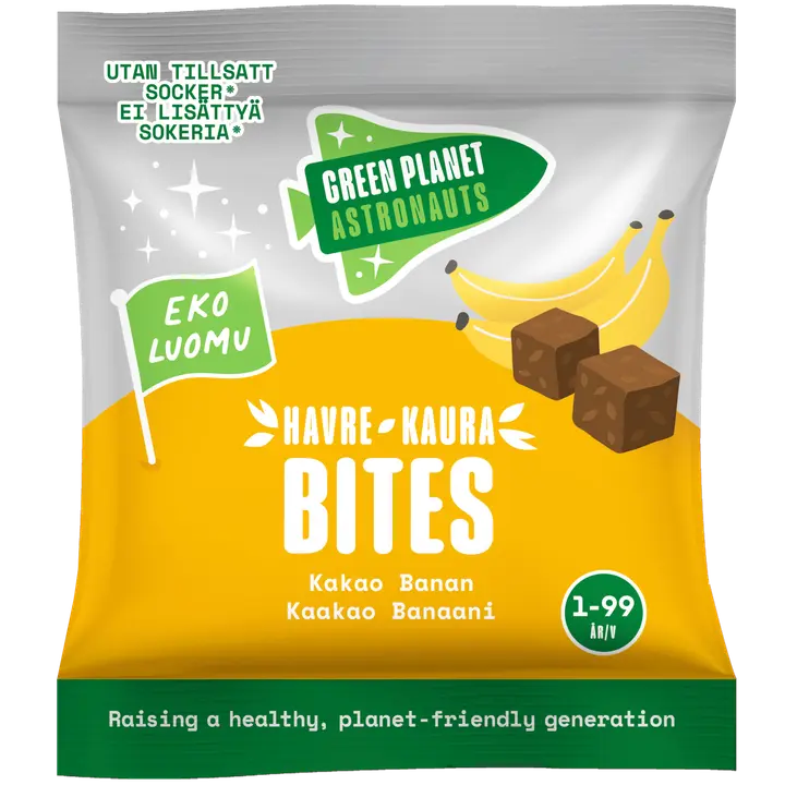 Green Planet Astronauts ökoloogilised kaeraampsud kakao ja banaaniga 12k+ 25g