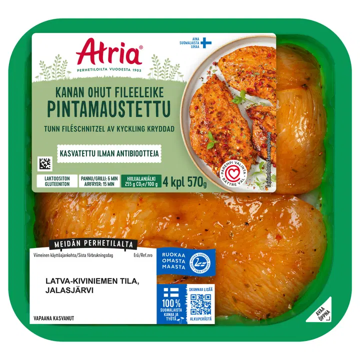 Atria kanan ohut fileeleike pintamaustettu 570g