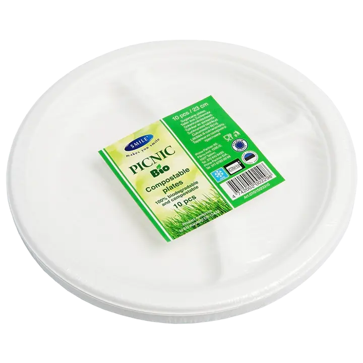 Smile taldrikud Picnic suhkruroost 3-osa 23cm 10tk