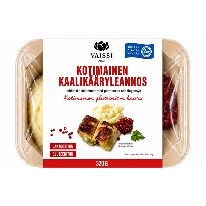 Vaissi Kotimainen kaalikääryle perunamuusin ja puolukkahillon kera 320 g