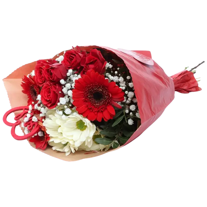 Kimppu Love, monivärikimppu, 11 oksaa, 40cm