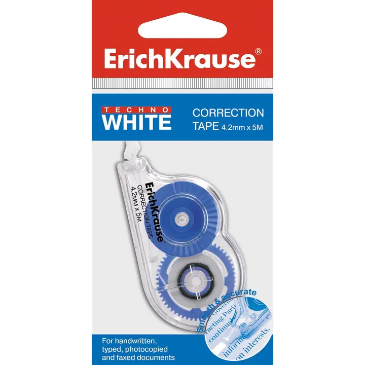 Korrektuurlint techno white mini, 4,2mm*5m, riputuspakendis