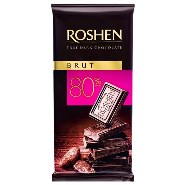 Roshen tume šokolaad brut 80% 85g