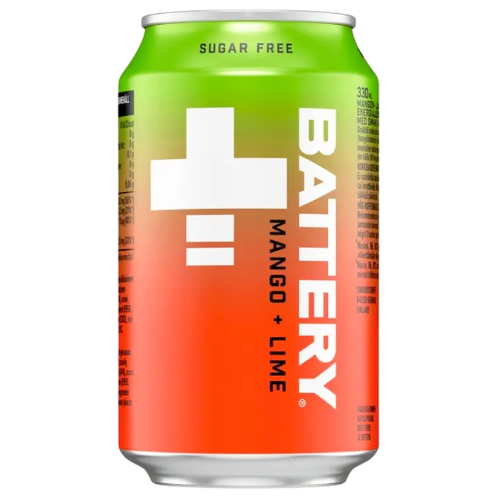 Battery Sugar Free Mango Lime energiajuoma tölkki 0,33 L