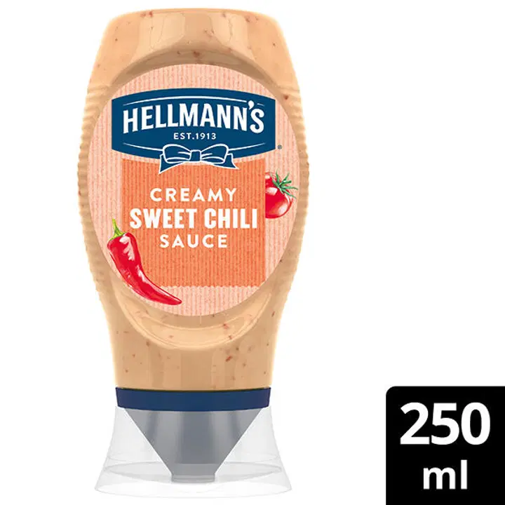 Hellmann's Sweet Chili Kastike Pullo 100 % kierrätysmuovia 250 ml