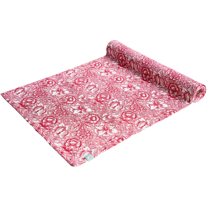 William Morris kaitaliina Pink&Poppy punainen 43x160cm