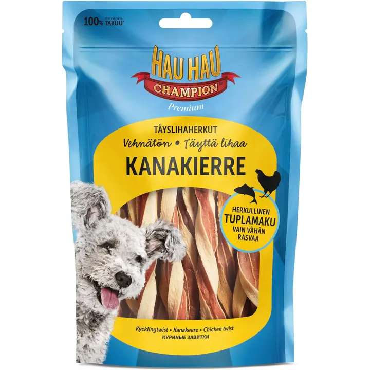 Hau-Hau Champion Täyslihaherkut Kanakierre 100g