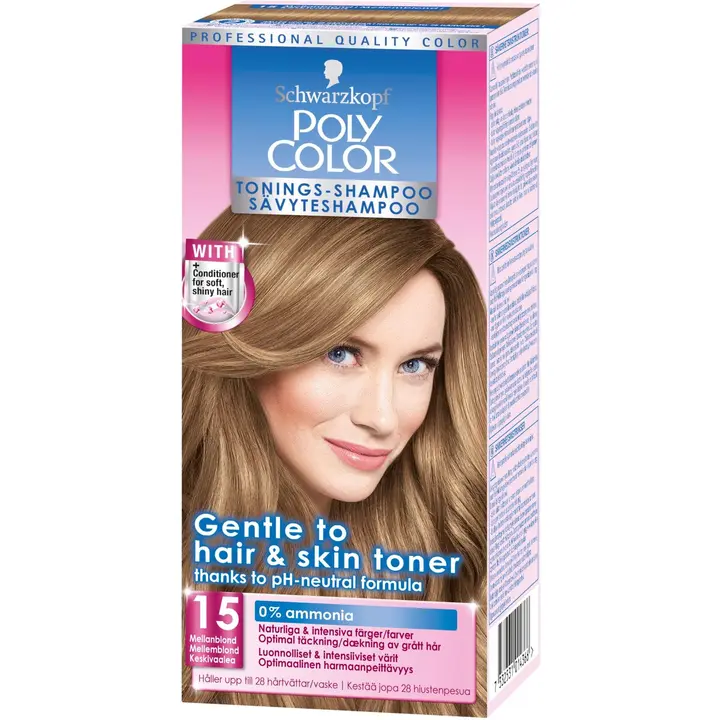 Schwarzkopf Poly Color 15 Keskivaalea Sävyteshampoo