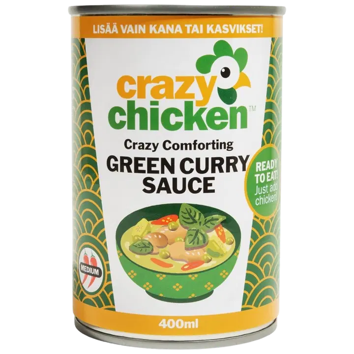 Crazy Chicken Green Curry Sauce - vihreä currykastike, 400 ml