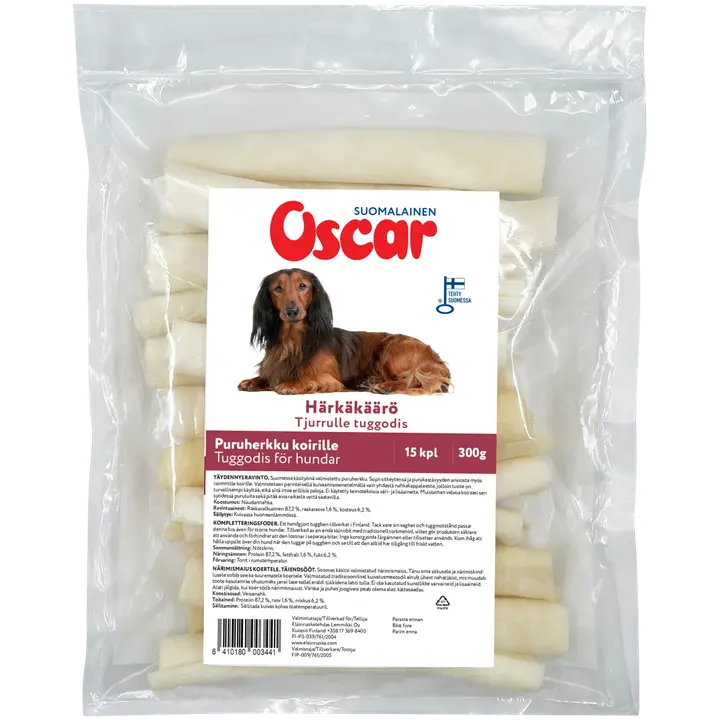 Oscar Härkäkäärö puruherkku 300 g (15 kpl), koirille