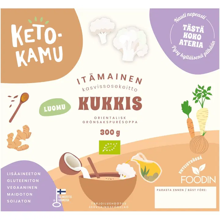 Ketokamu Itämainen luomukasvissosekeitto Kukkis 300 g