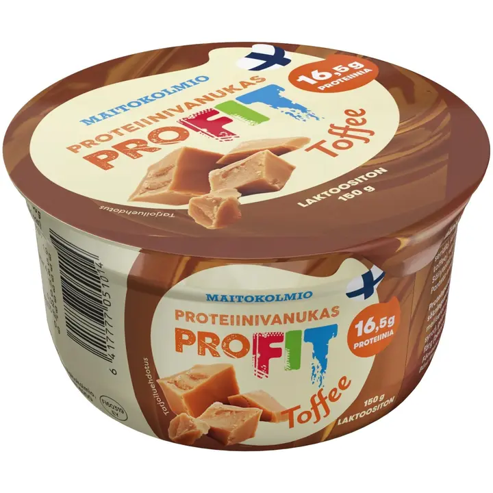 Maitokolmio PROFIT laktoositon toffee proteiinivanukas 150g