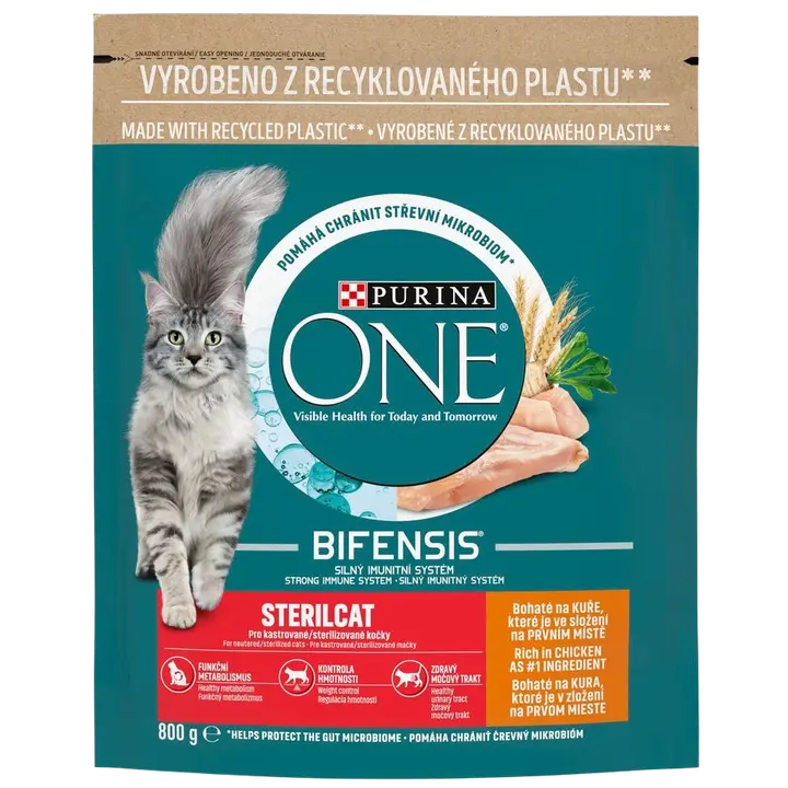 Purina One kuiv kassitoit steriliseeritud kassile kana/nisu 800g