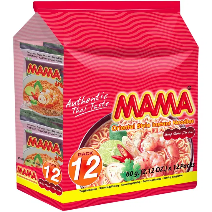 Mama 12-pack Itämainen katkaravunmakuinen nuudeli 12x60g