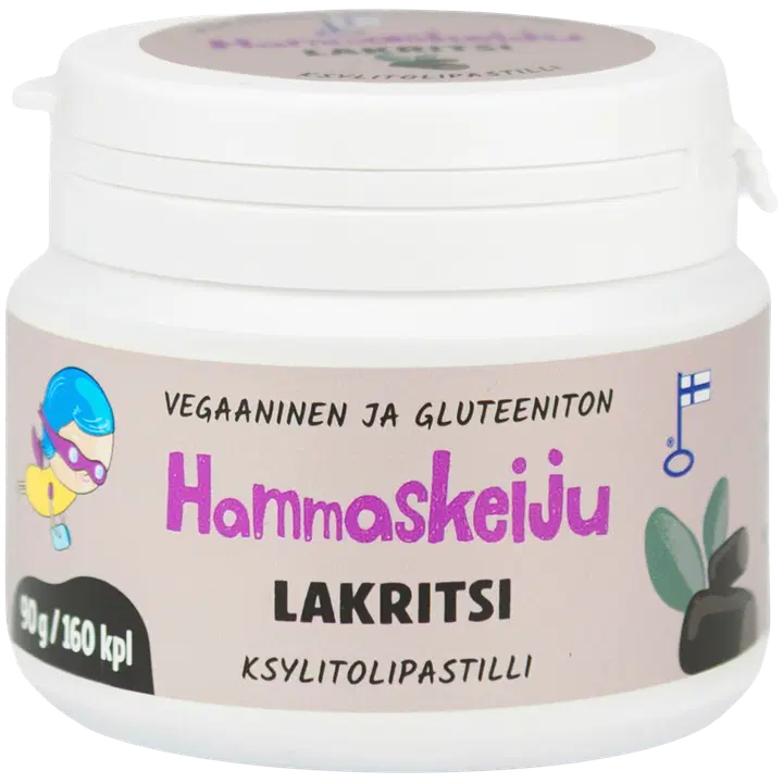 Hammaskeiju kotimainen täysksylitolipastilli lakritsi90 g