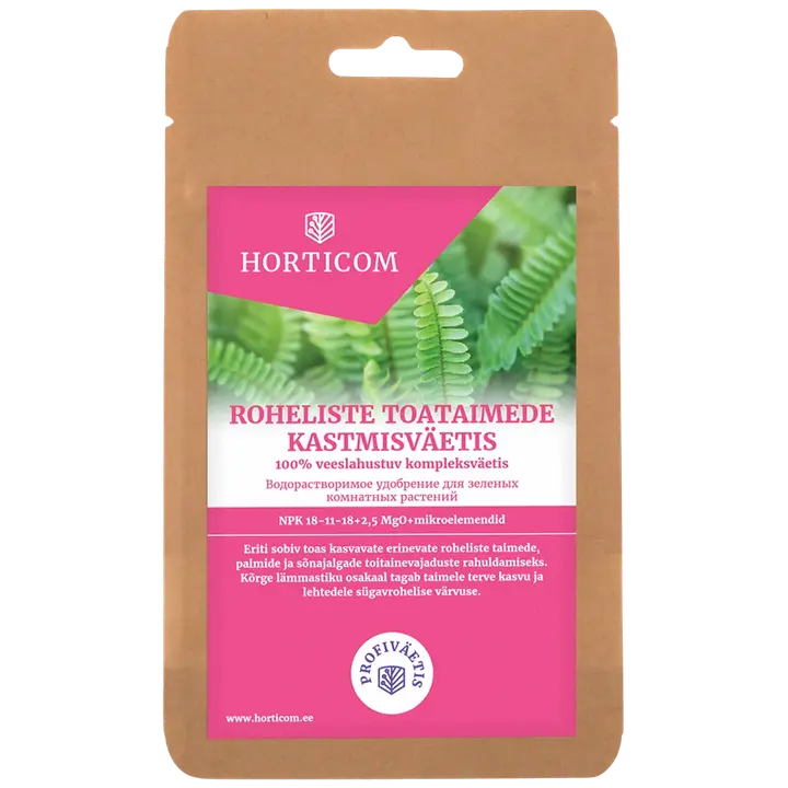 Roheliste toataimede kastmisväetis Horticom 100g