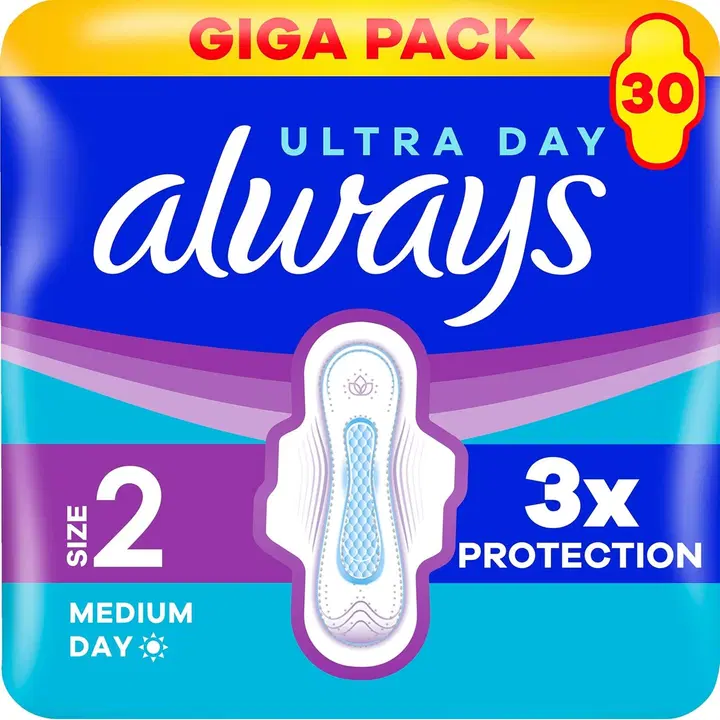 Always 30kpl Ultra Day Medium S2 siivekkeillä terveysside