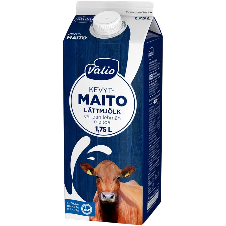 Valio vapaan lehmän kevytmaito 1,75 l