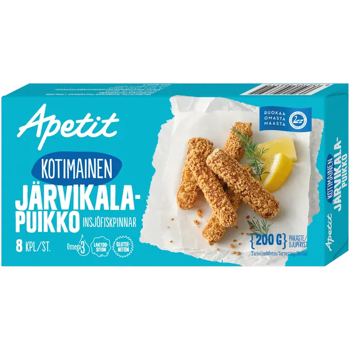 Apetit Kotimaiset Järvikalapuikot pakaste 200g