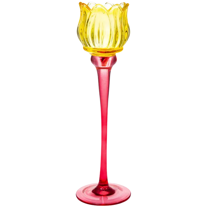 AmandaB kynttilänjalka kukka punainen/keltainen 27 cm