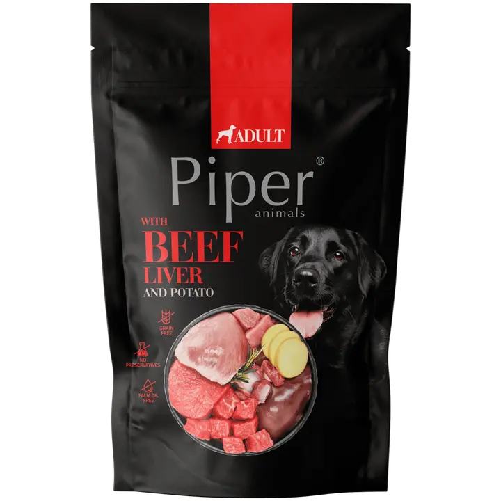 Piper märgtoit koertele veise maksa ja kartuliga 500g