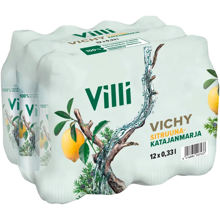 12 x Villi Vichy sitruuna-katajanmarja 0,33 l