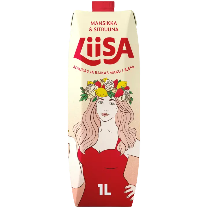 Liisa Mansikka & Sitruuna 5,5 til-% 1 L tetra