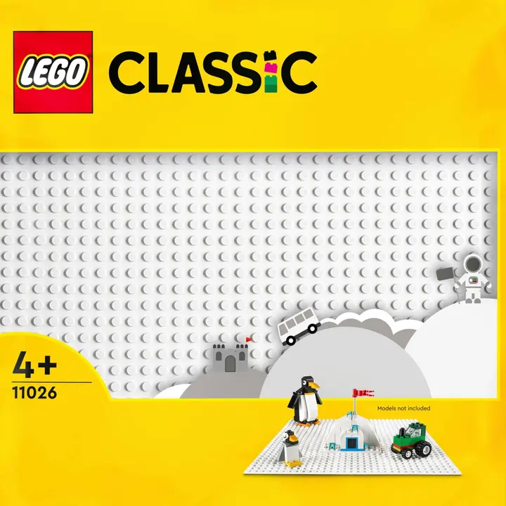 LEGO® Classic Valkoinen rakennuslevy 11026 Rakennussarja; Loputtomasti luovia leikkejä yli 4-vuotiaille LEGO rakentajille (1 osa)